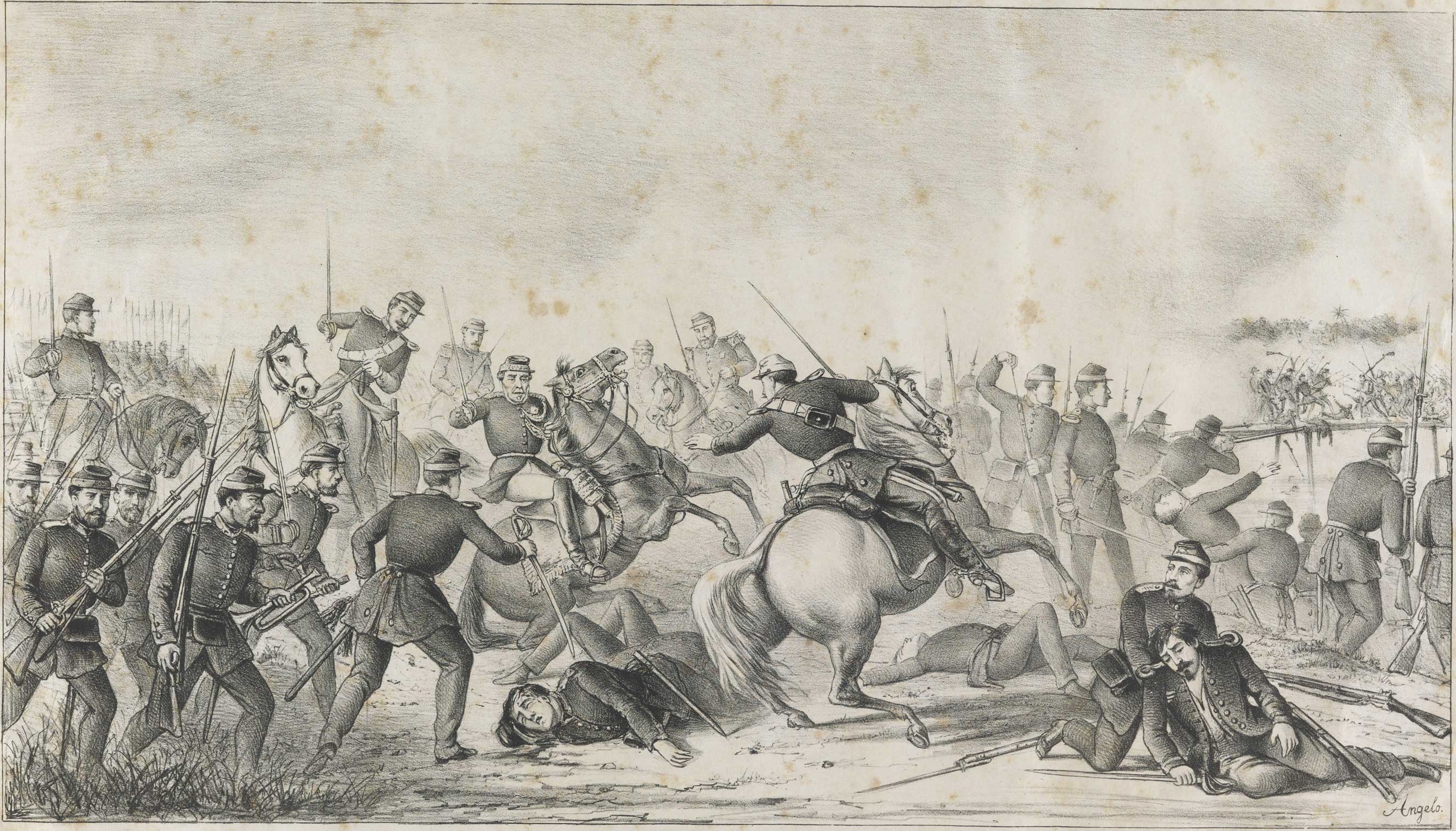 GUERRA DO PARAGUAY Episodio da passagem e tomada da ponte sobre o arroio Itorr no dia 6 de Dezembro de 1868